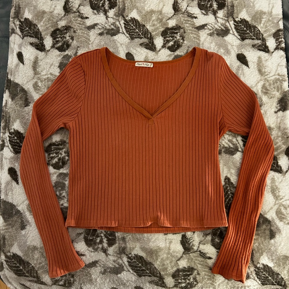 Orange long sleeve top